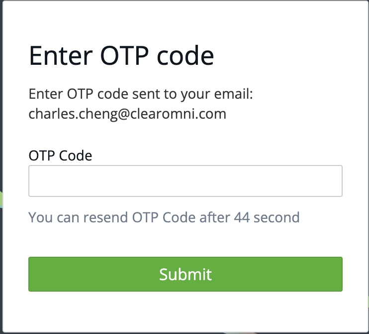 Forget Password - CLEARomni Help Center