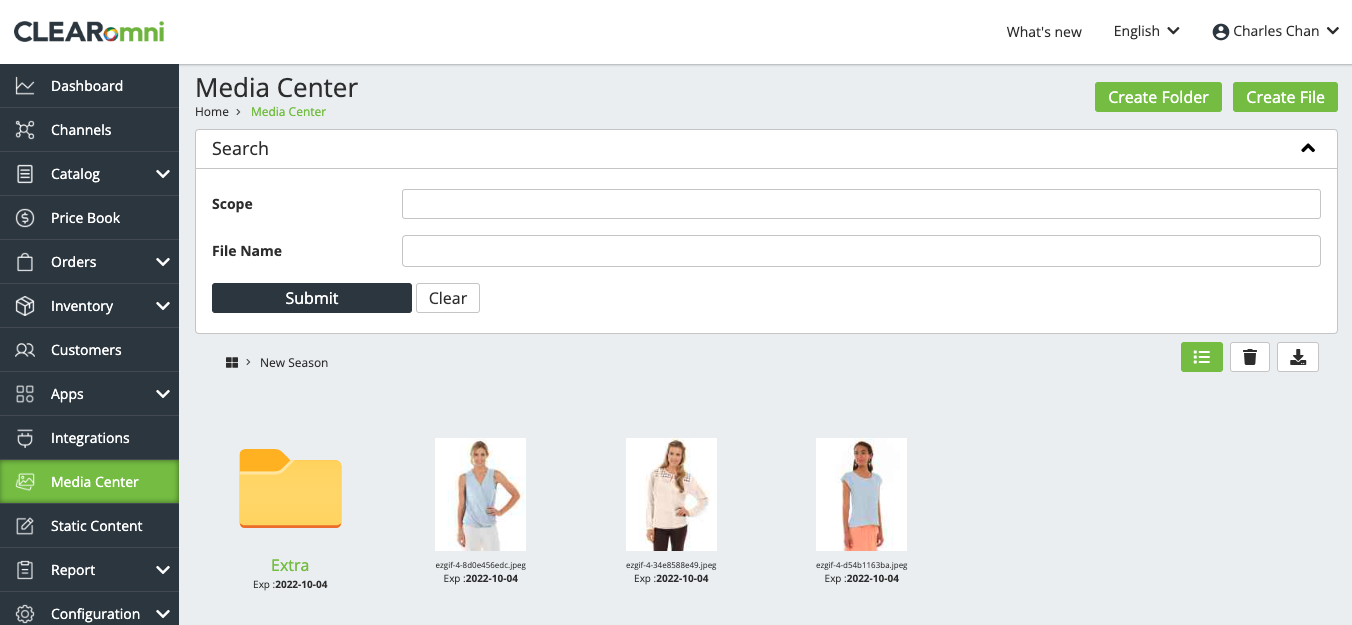 Using Media Center for centralized media file management CLEARomni